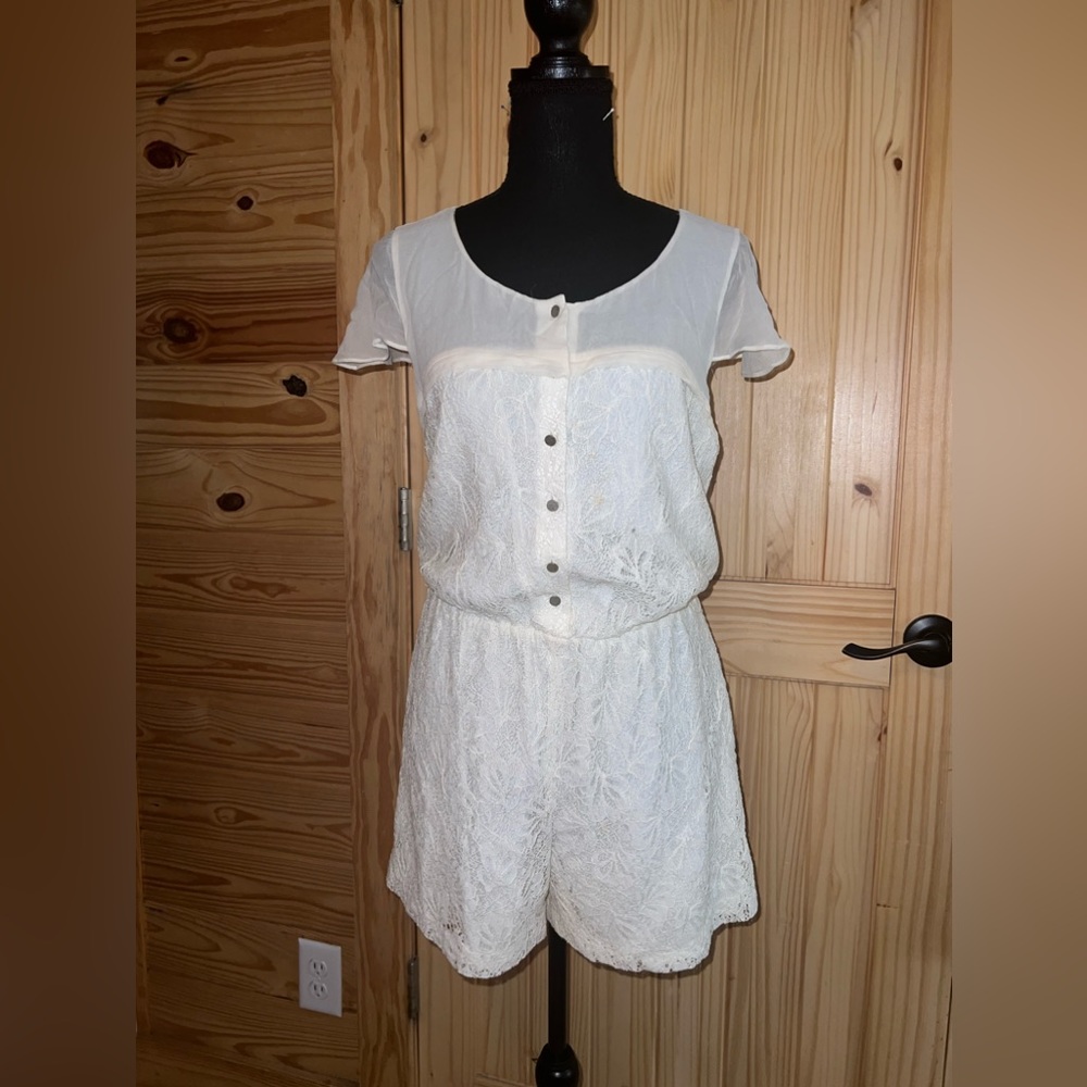 Gianni Bini Cream Romper (Bridal events)